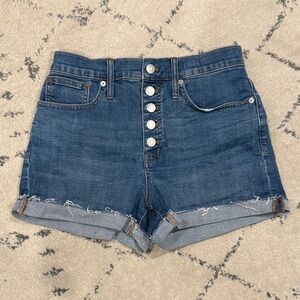 Madewell high rise denim shorts